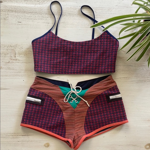 Colorful Plaid & Stripes Swim Set - Picture 4 of 5